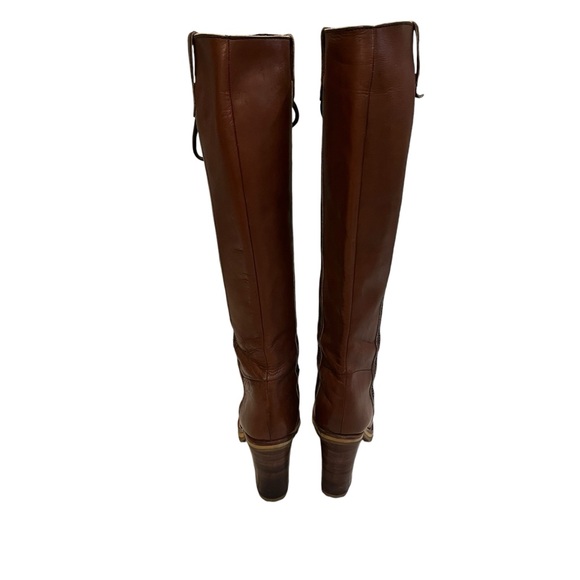 Chandlers 70’s Vintage Leather Knee High Boots Lace Up Granny Boots - Picture 7 of 16